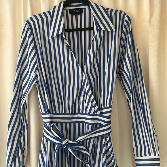 Kate Spade Julie Stripe Wrap Dress - Picture 6 of 8
